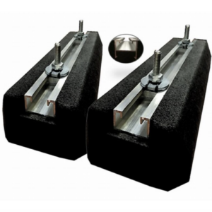Kit 2 unidades soporte suelo CAUCHO ANTIVIBRACIONES 400x130x50mm